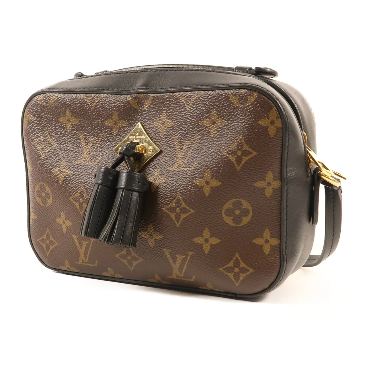 LOUIS VUITTON Saintonge M43555 兩用包 塗層帆布 棕色 / Brown/Black 塗層帆布 中古品A - 縮圖 3