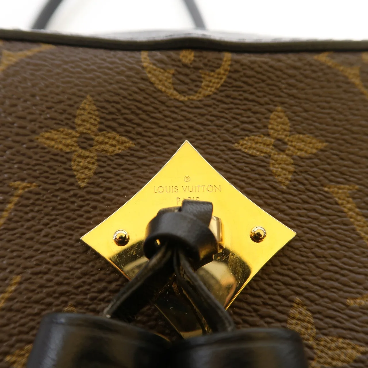LOUIS VUITTON Saintonge M43555 兩用包 塗層帆布 棕色 / Brown/Black 塗層帆布 中古品A - 縮圖 9