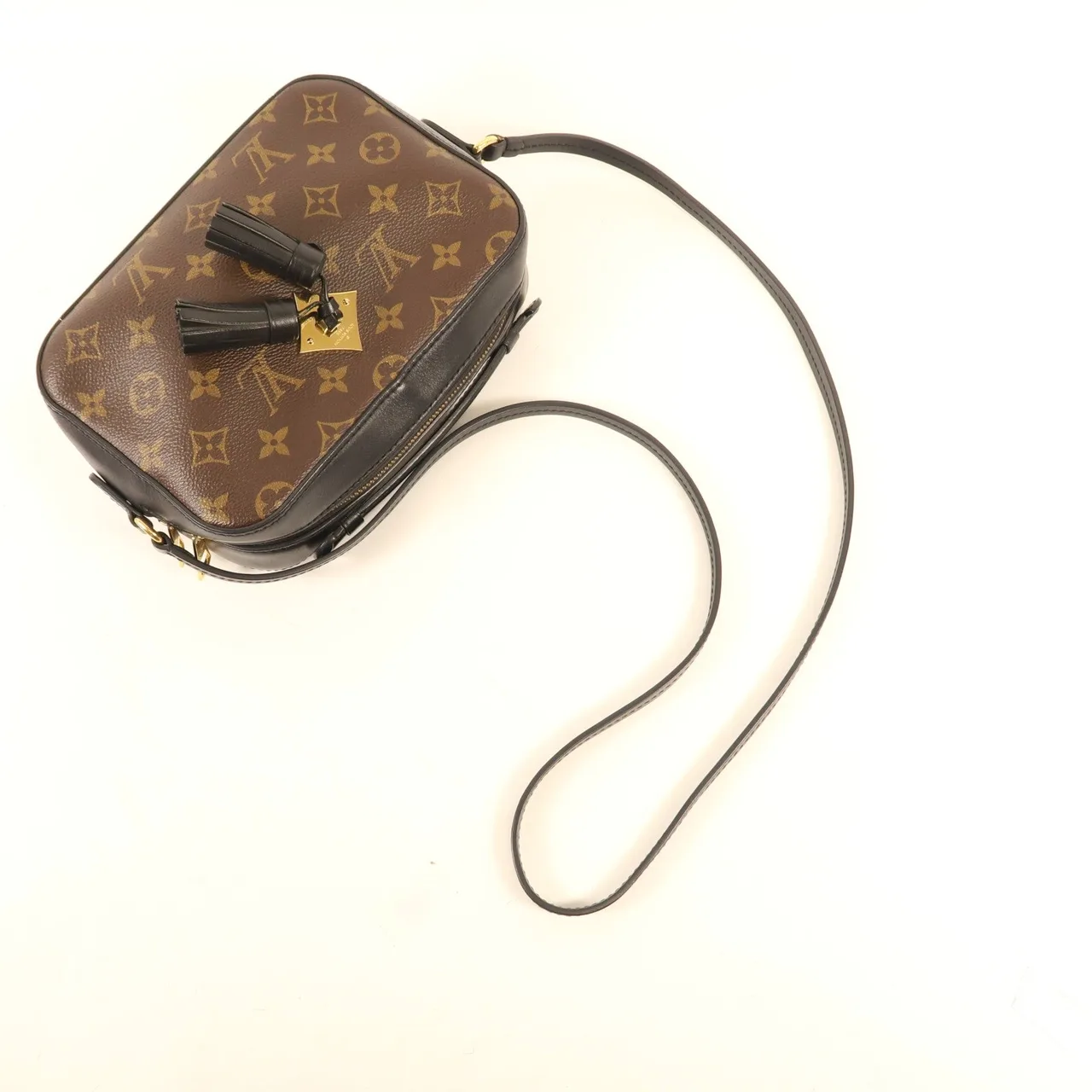 LOUIS VUITTON Saintonge M43555 兩用包 塗層帆布 棕色 / Brown/Black 塗層帆布 中古品A - 縮圖 10