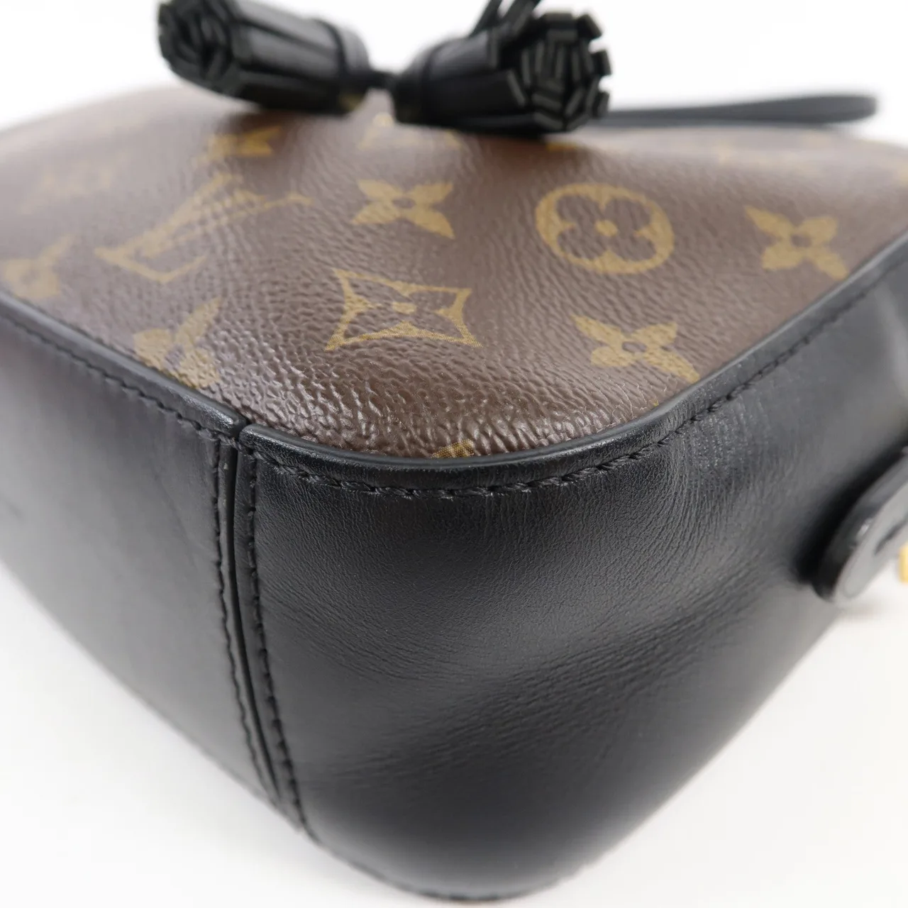 LOUIS VUITTON Saintonge M43555 兩用包 塗層帆布 棕色 / Brown/Black 塗層帆布 中古品A - 縮圖 12