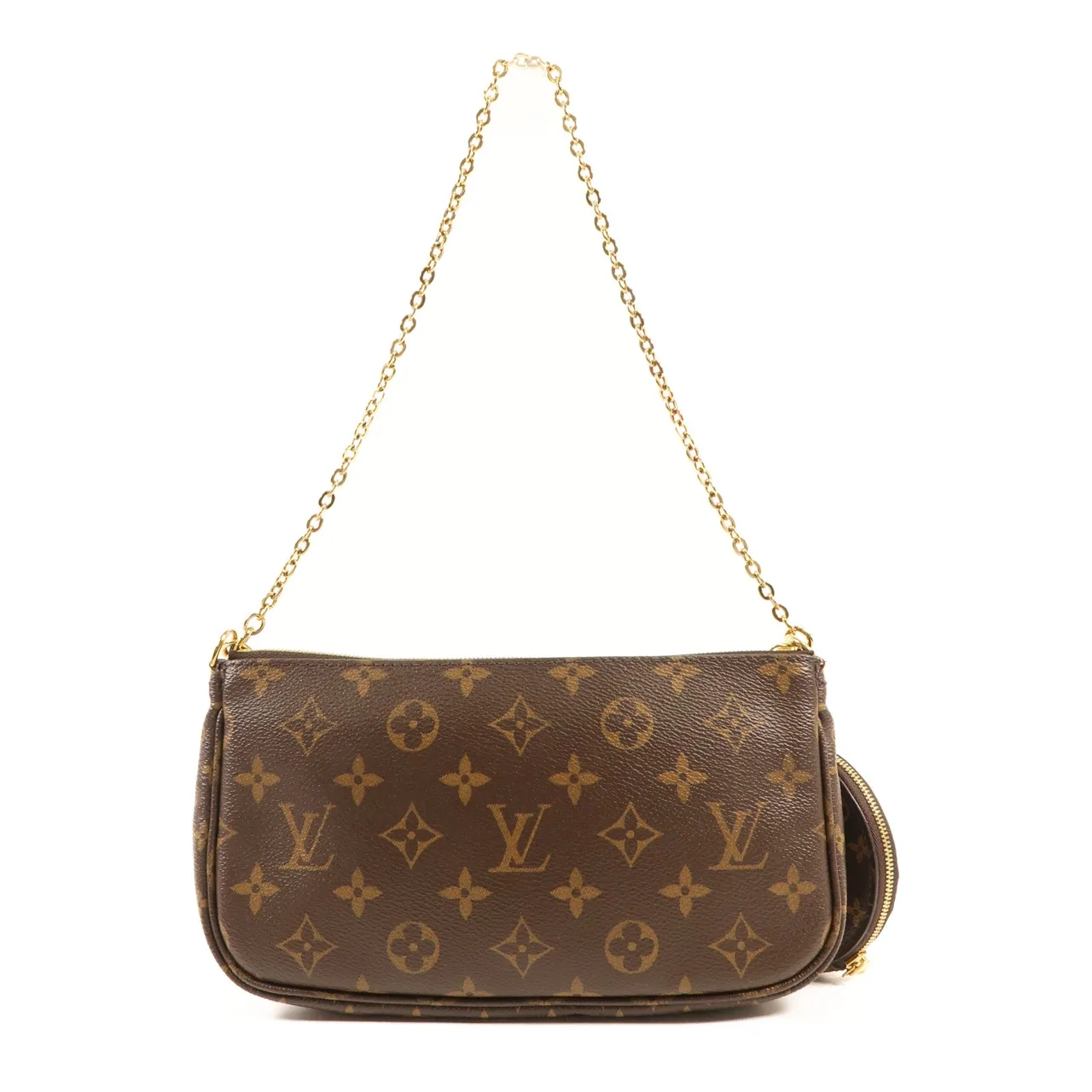 LOUIS VUITTON Multi Pochette M44840 兩用包 塗層帆布 棕色 / Brown/Pink 塗層帆布 中古品A - 縮圖 2