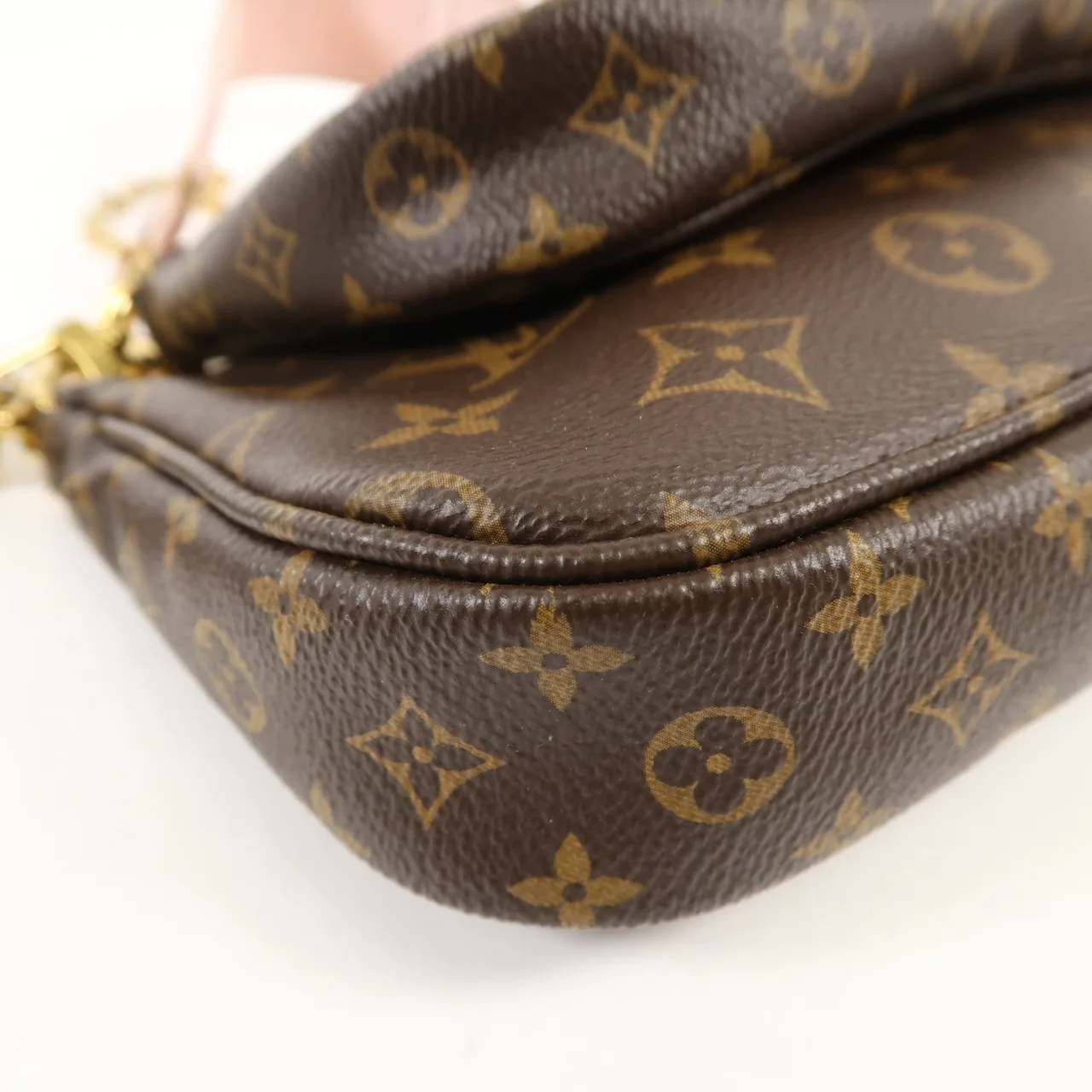 LOUIS VUITTON Multi Pochette M44840 兩用包 塗層帆布 棕色 / Brown/Pink 塗層帆布 中古品A - 縮圖 9