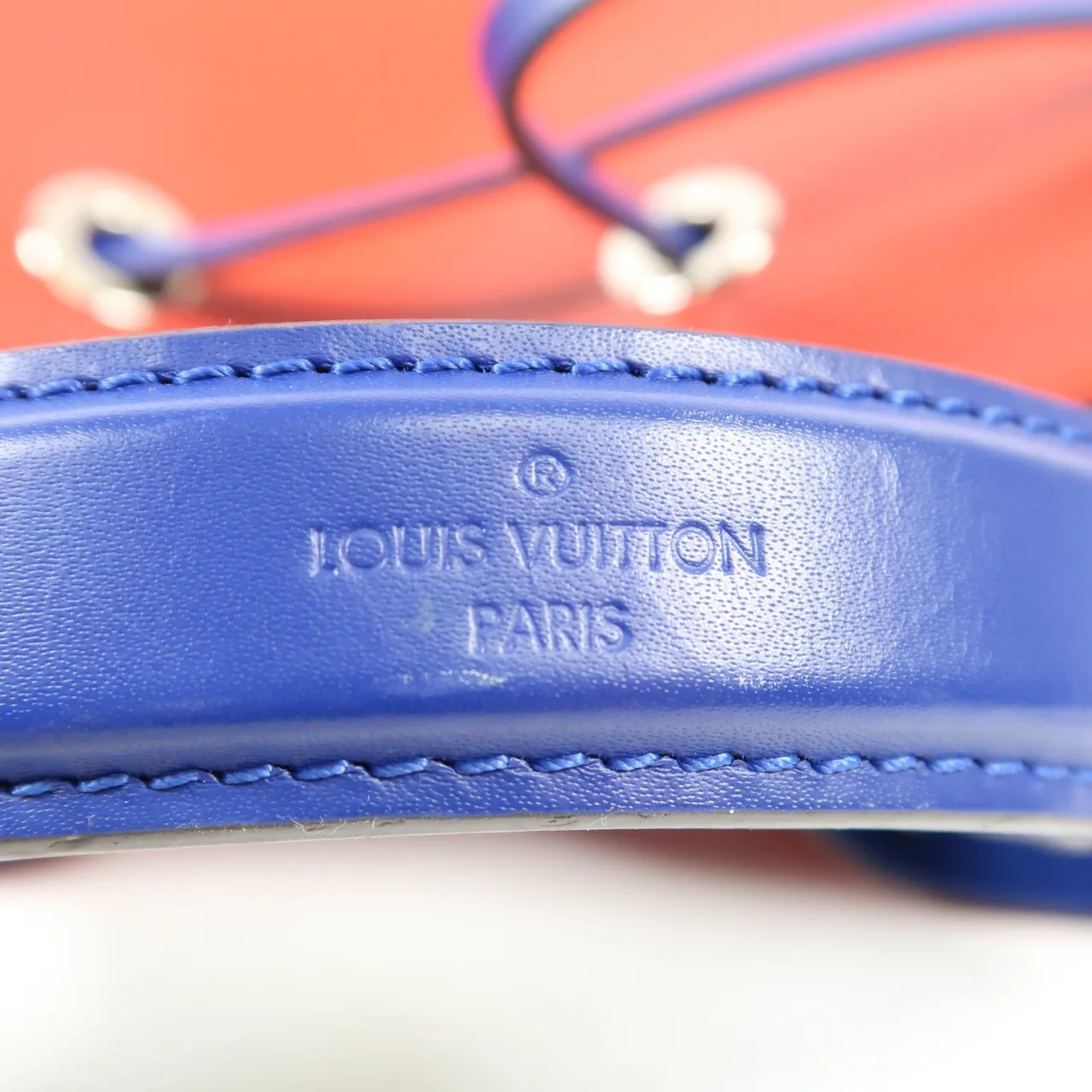 LOUIS VUITTON NeoNoe M54365 兩用包 牛皮 紅色 / 藍色 / Red/Blue 牛皮 中古品A - 縮圖 7