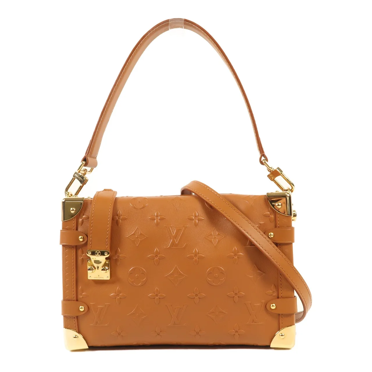 LOUIS VUITTON Side Trunk M21741 兩用包 皮革 棕色 / Sand