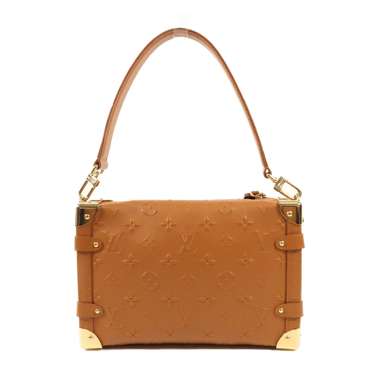 LOUIS VUITTON Side Trunk M21741 兩用包 皮革 棕色 / Sand 皮革 中古品A - 縮圖 2