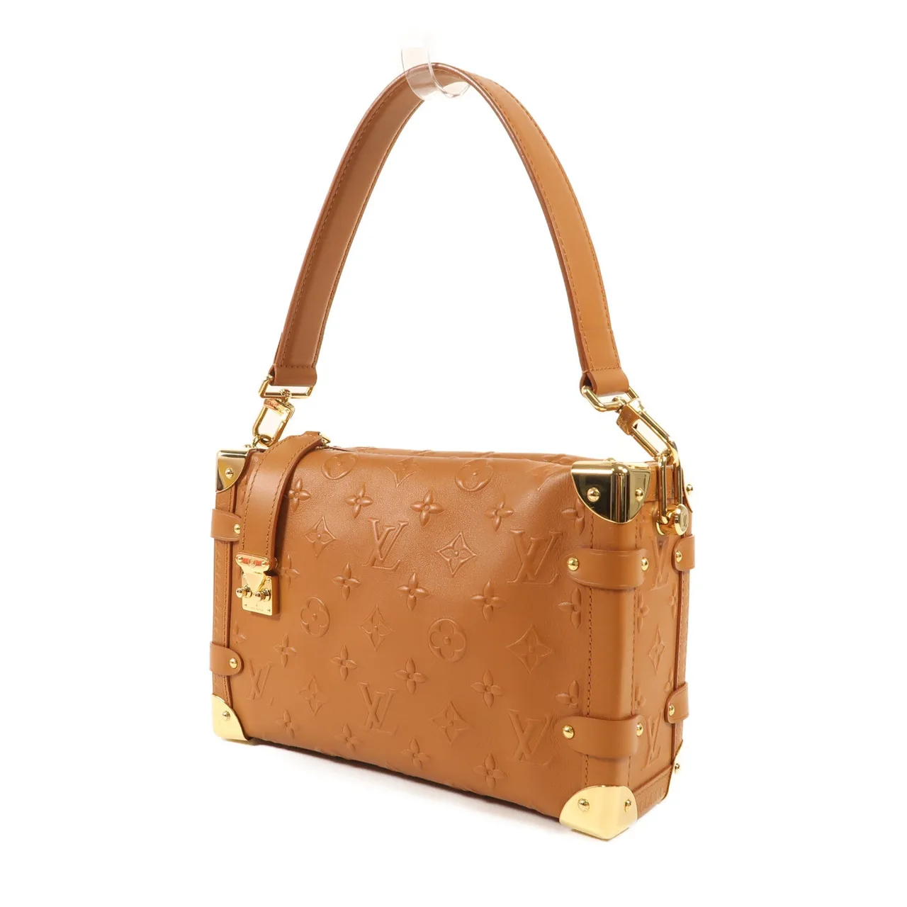 LOUIS VUITTON Side Trunk M21741 兩用包 皮革 棕色 / Sand 皮革 中古品A - 縮圖 3