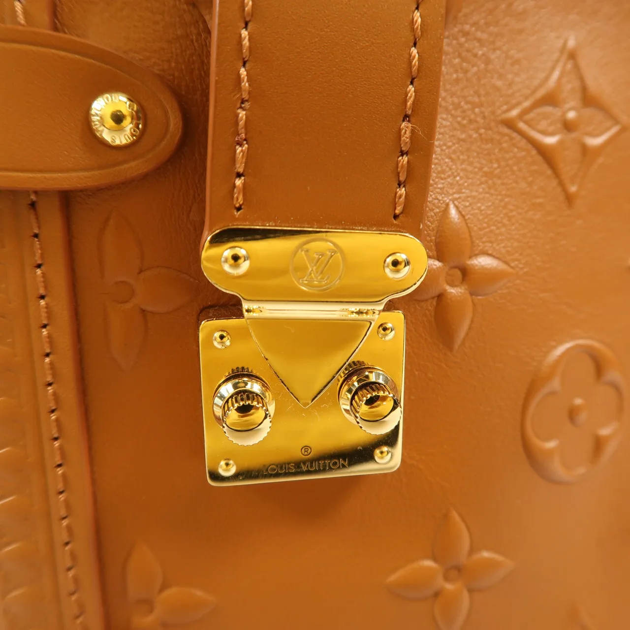 LOUIS VUITTON Side Trunk M21741 兩用包 皮革 棕色 / Sand 皮革 中古品A - 縮圖 7