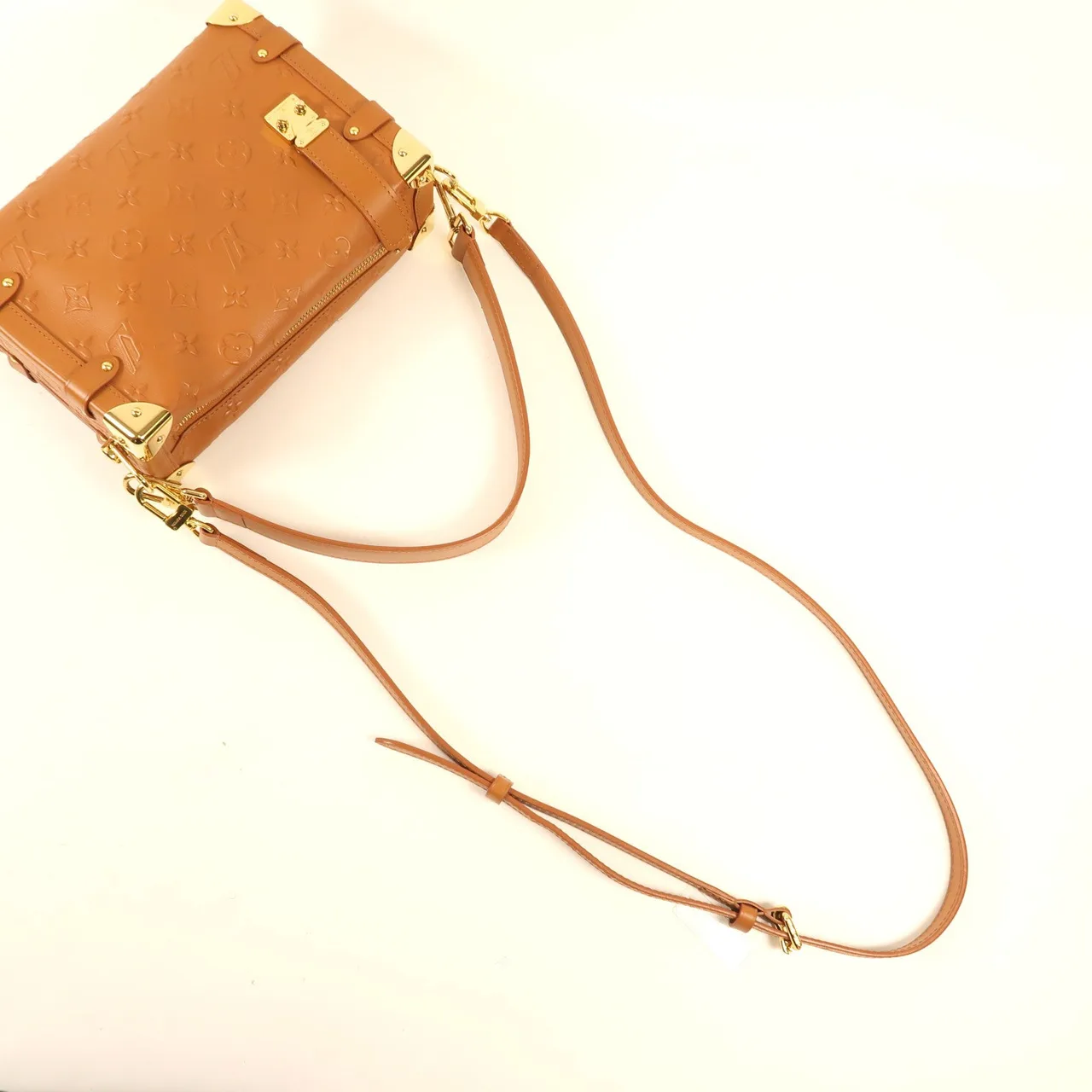 LOUIS VUITTON Side Trunk M21741 兩用包 皮革 棕色 / Sand 皮革 中古品A - 縮圖 8