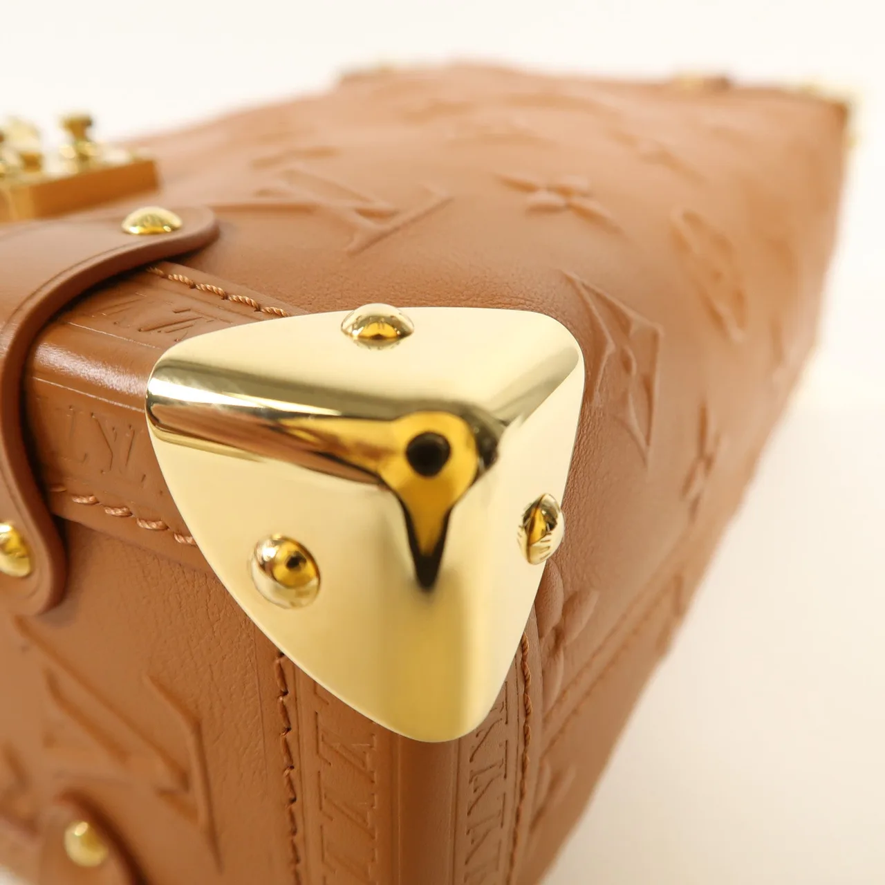 LOUIS VUITTON Side Trunk M21741 兩用包 皮革 棕色 / Sand 皮革 中古品A - 縮圖 10