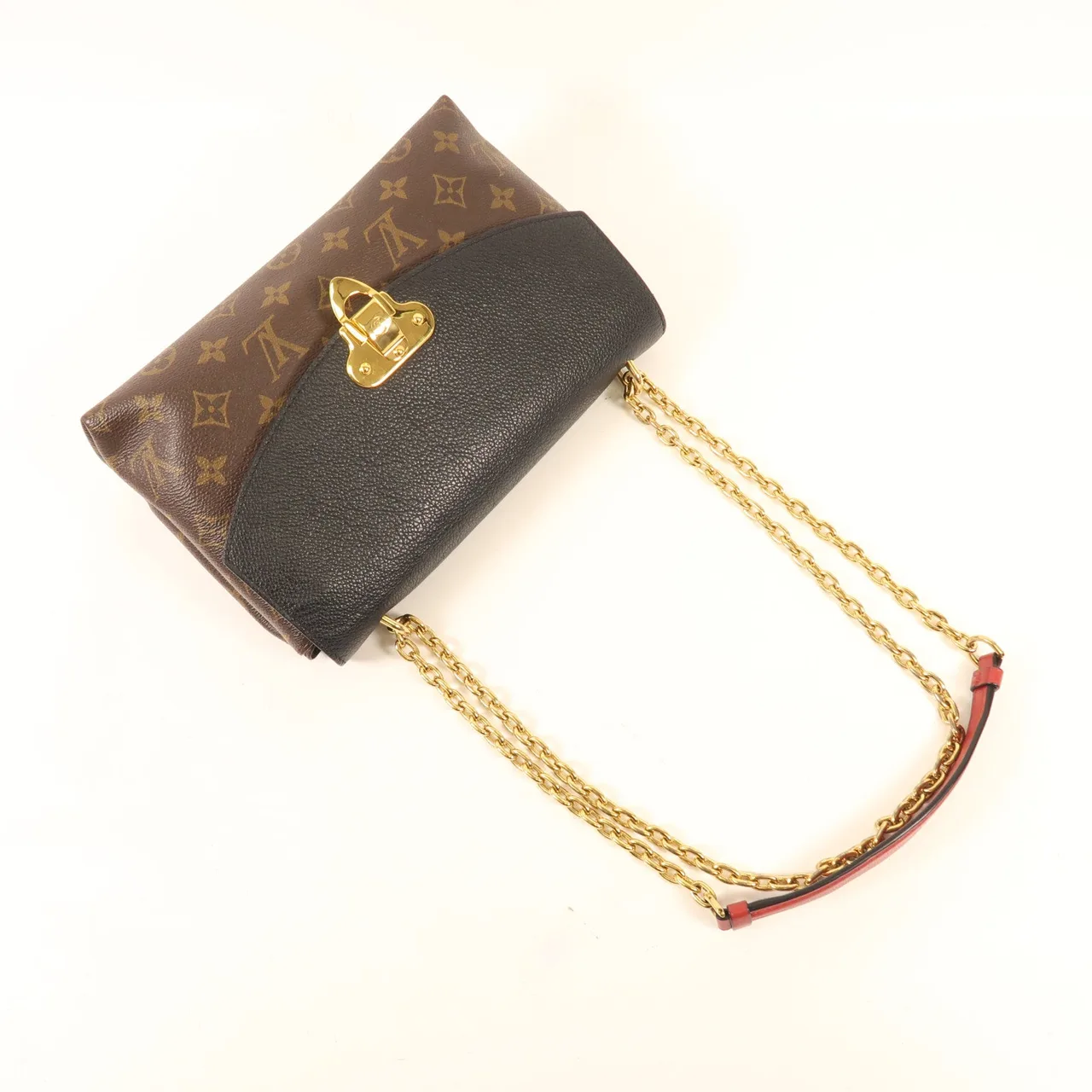 LOUIS VUITTON Saint Placide M43714 肩背包 塗層帆布 棕色 / Brown/Black 塗層帆布 中古品A - 縮圖 9