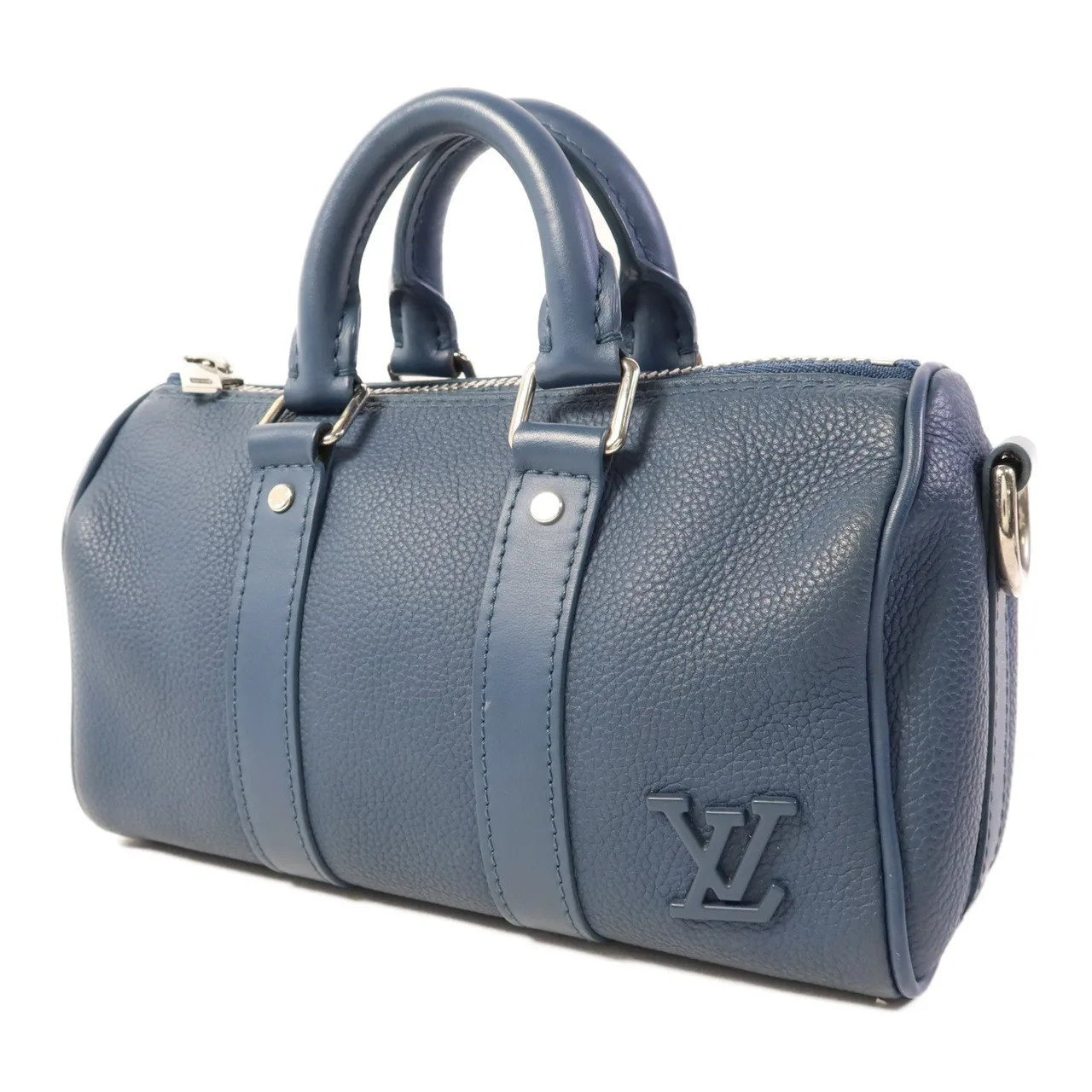 LOUIS VUITTON Keepall M81003 兩用包 皮革 藍色 / Blue 皮革 中古品B - 縮圖 3