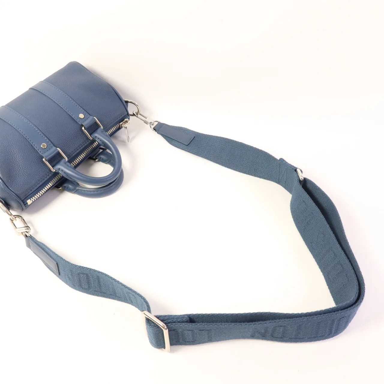 LOUIS VUITTON Keepall M81003 兩用包 皮革 藍色 / Blue 皮革 中古品B - 縮圖 5