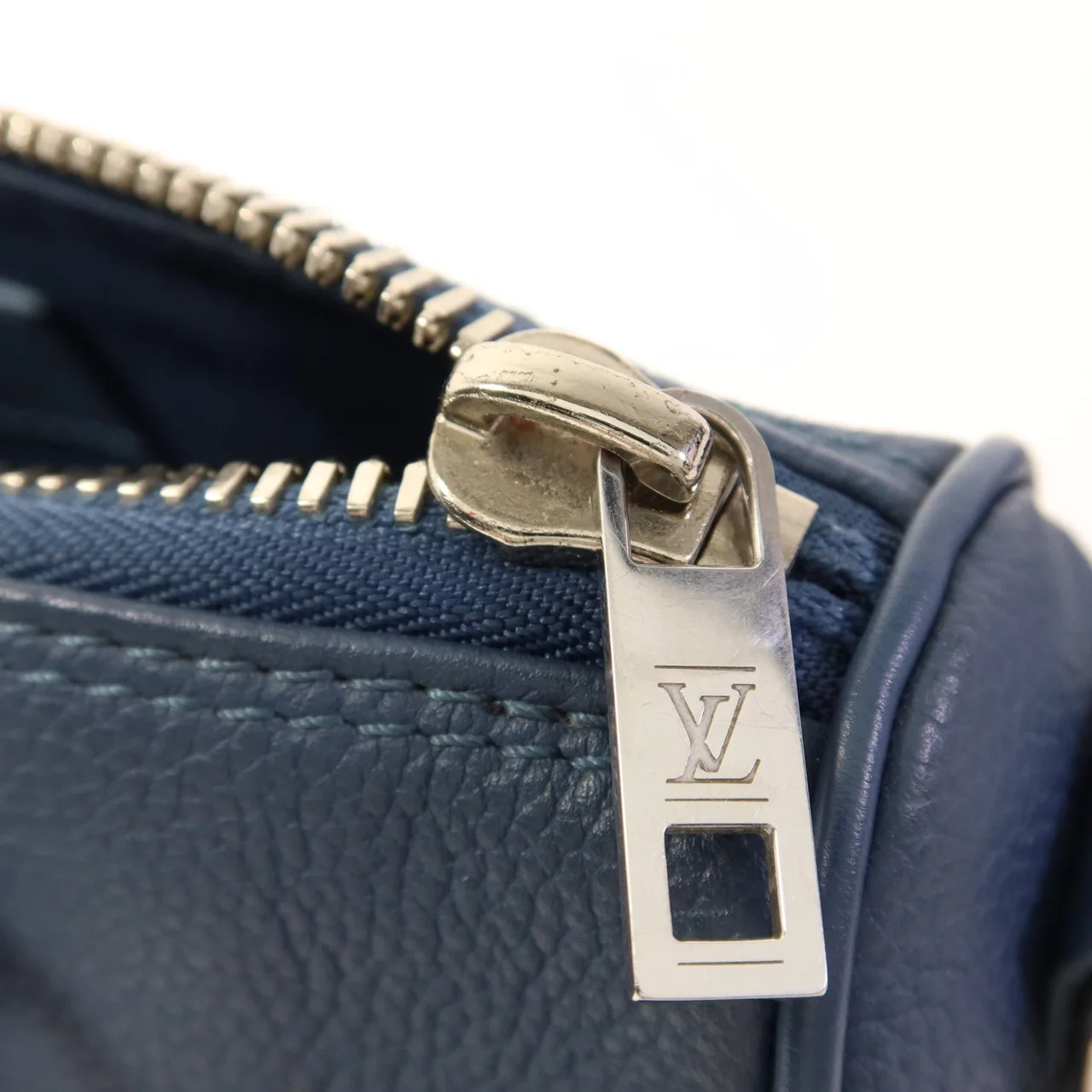 LOUIS VUITTON Keepall M81003 兩用包 皮革 藍色 / Blue 皮革 中古品B - 縮圖 8