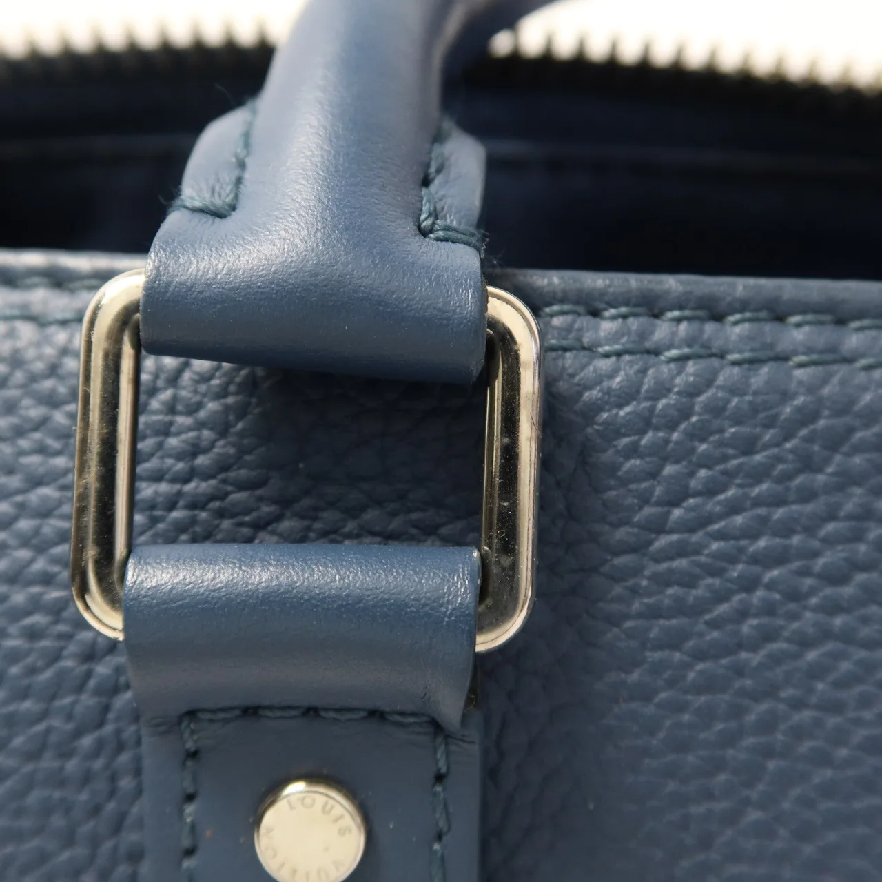 LOUIS VUITTON Keepall M81003 兩用包 皮革 藍色 / Blue 皮革 中古品B - 縮圖 10