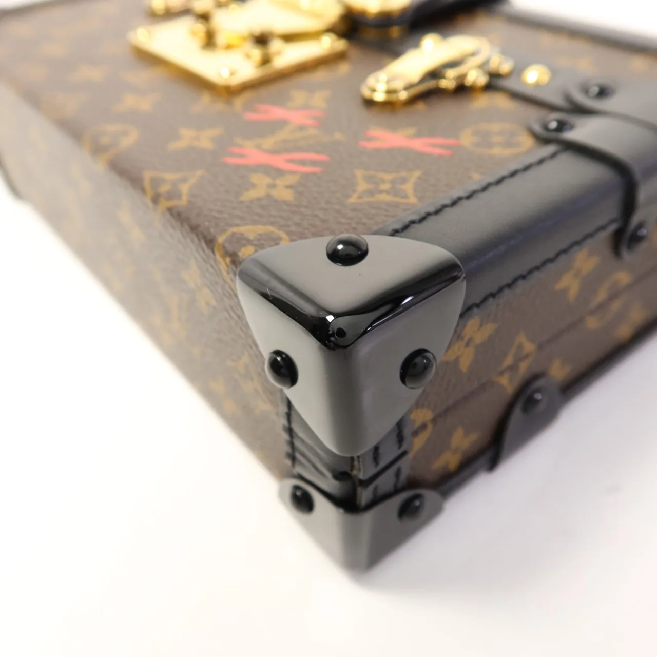 LOUIS VUITTON Petite Malle M44199 肩背包 塗層帆布 棕色 / Brown/Black 塗層帆布 中古品A - 縮圖 11