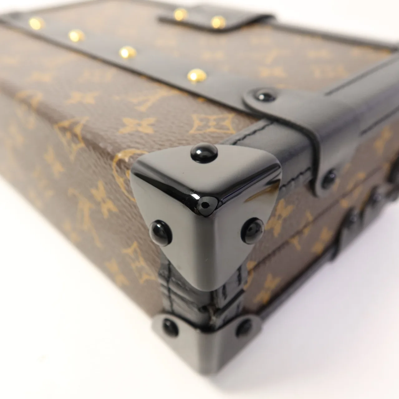 LOUIS VUITTON Petite Malle M44199 肩背包 塗層帆布 棕色 / Brown/Black 塗層帆布 中古品A - 縮圖 13