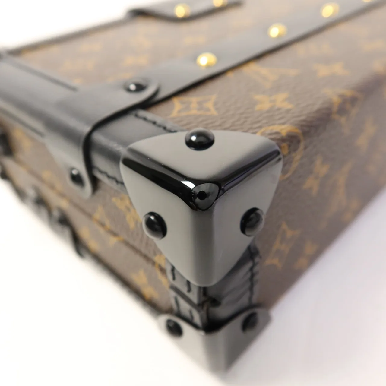 LOUIS VUITTON Petite Malle M44199 肩背包 塗層帆布 棕色 / Brown/Black 塗層帆布 中古品A - 縮圖 14