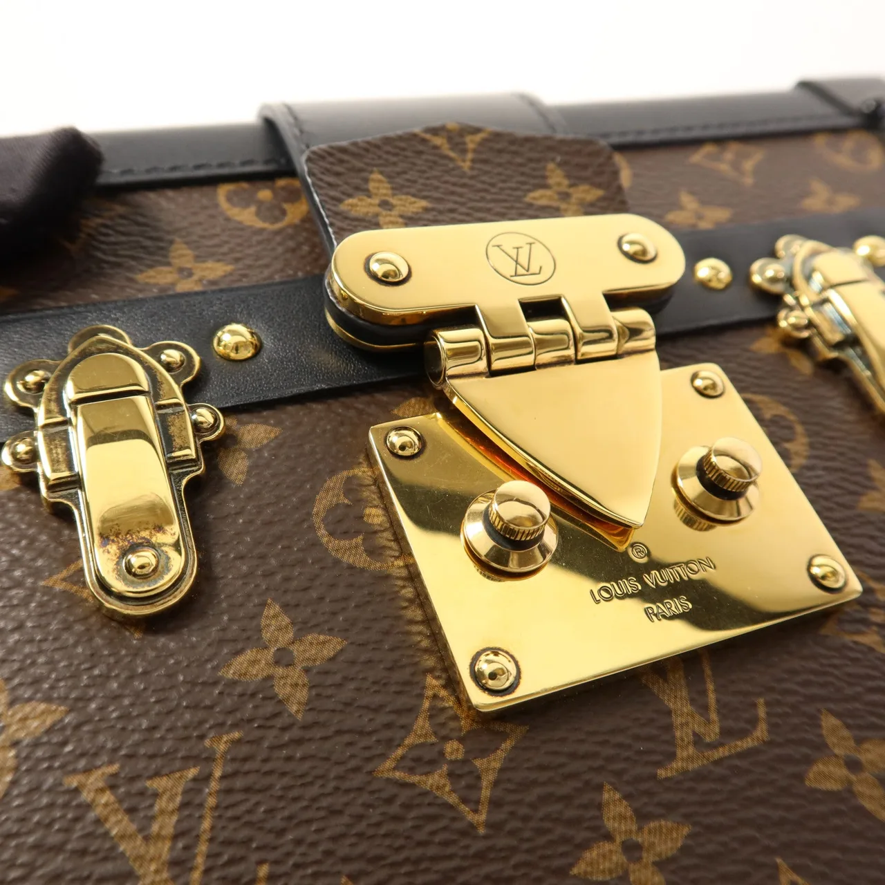 LOUIS VUITTON Petite Malle M44199 肩背包 塗層帆布 棕色 / Brown/Black 塗層帆布 中古品A - 縮圖 15