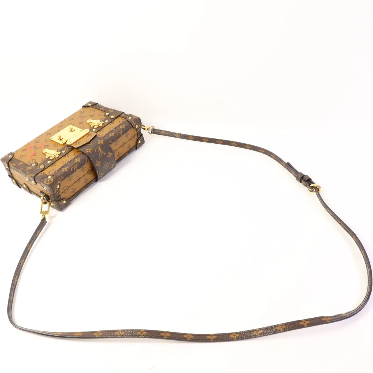 LOUIS VUITTON Petite Malle M45960 肩背包 塗層帆布 棕色 / Brown/Marron 塗層帆布 中古品B - 縮圖 5