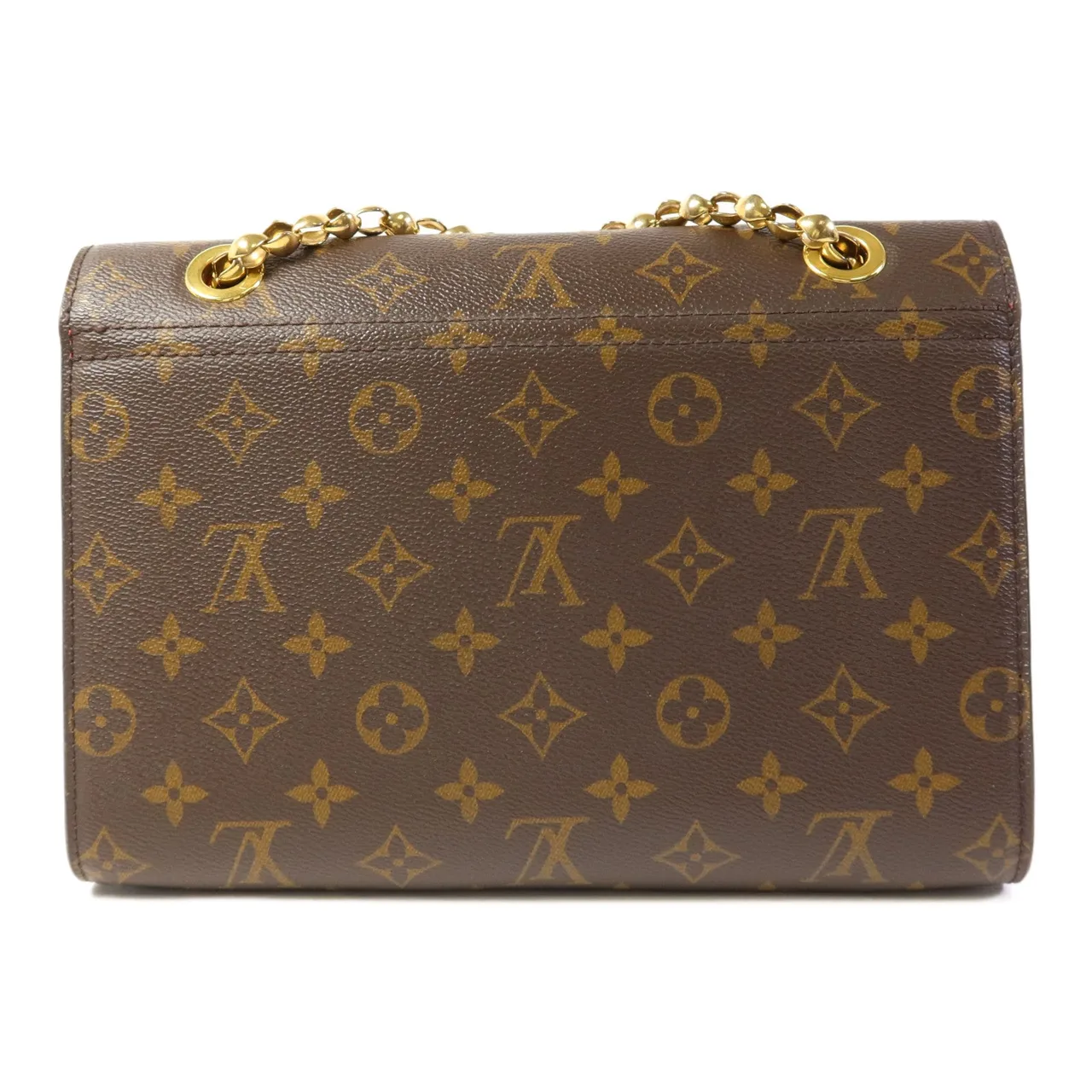 LOUIS VUITTON Victoire M41731 肩背包 塗層帆布 棕色 / 紅色 / Brown/Red 塗層帆布 中古品B - 縮圖 2