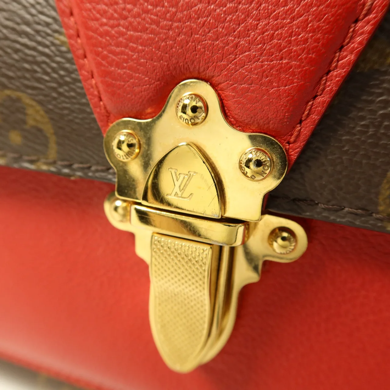 LOUIS VUITTON Victoire M41731 肩背包 塗層帆布 棕色 / 紅色 / Brown/Red 塗層帆布 中古品B - 縮圖 11