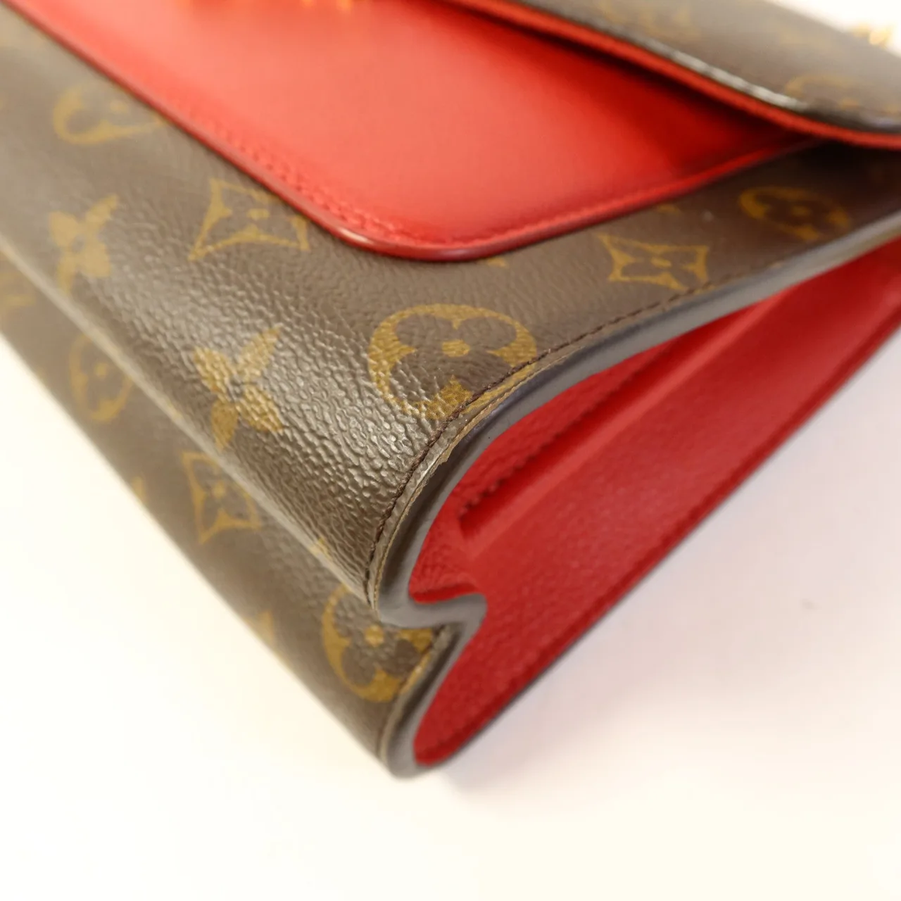 LOUIS VUITTON Victoire M41731 肩背包 塗層帆布 棕色 / 紅色 / Brown/Red 塗層帆布 中古品B - 縮圖 14