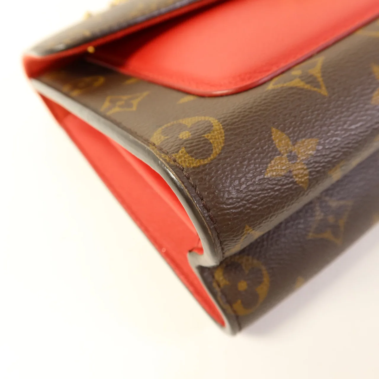 LOUIS VUITTON Victoire M41731 肩背包 塗層帆布 棕色 / 紅色 / Brown/Red 塗層帆布 中古品B - 縮圖 15