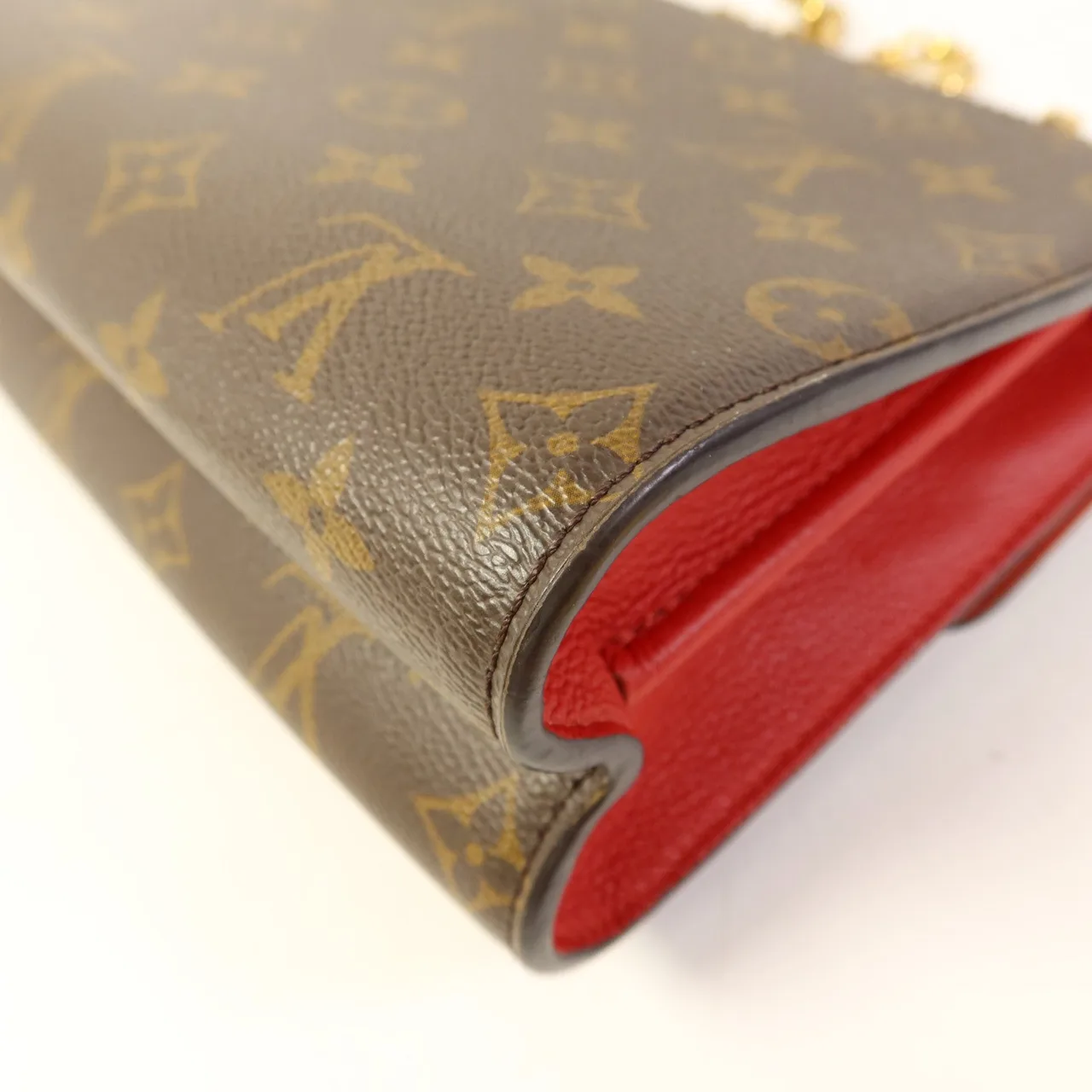 LOUIS VUITTON Victoire M41731 肩背包 塗層帆布 棕色 / 紅色 / Brown/Red 塗層帆布 中古品B - 縮圖 16