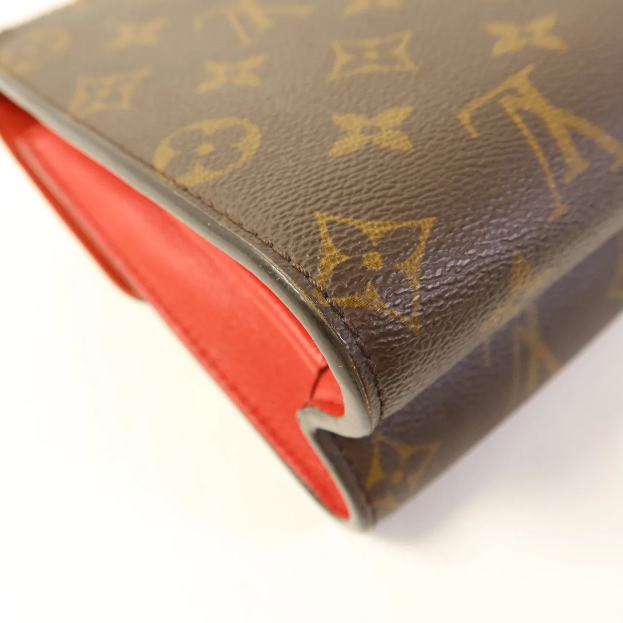 LOUIS VUITTON Victoire M41731 肩背包 塗層帆布 棕色 / 紅色 / Brown/Red 塗層帆布 中古品B - 縮圖 17