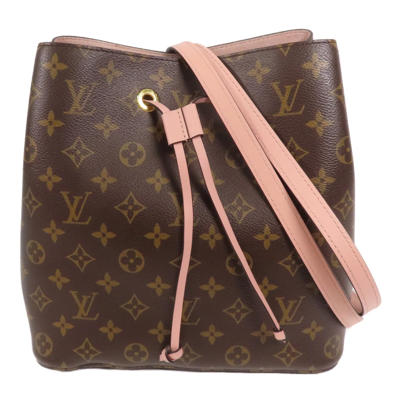 LOUIS VUITTON NeoNoe M44022 Shoulder Bag Coated Canvas 棕色 / 粉色 / Brown/Pink