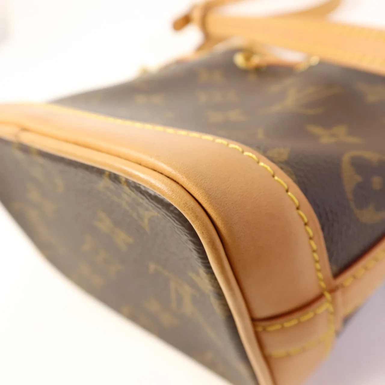 LOUIS VUITTON Nano Noe M81266 兩用包 塗層帆布 棕色 / Brown 塗層帆布 中古品A - 縮圖 11