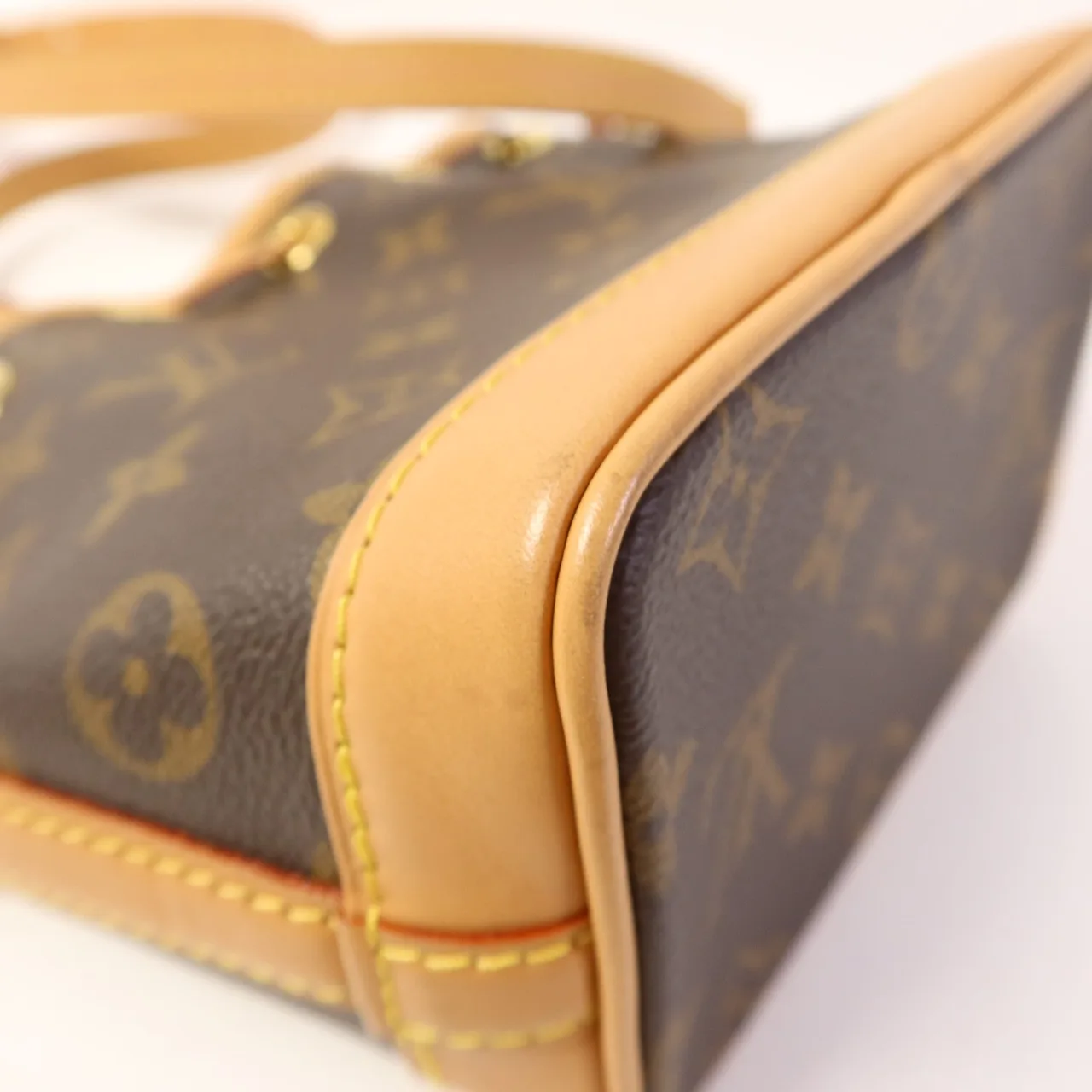 LOUIS VUITTON Nano Noe M81266 兩用包 塗層帆布 棕色 / Brown 塗層帆布 中古品A - 縮圖 12