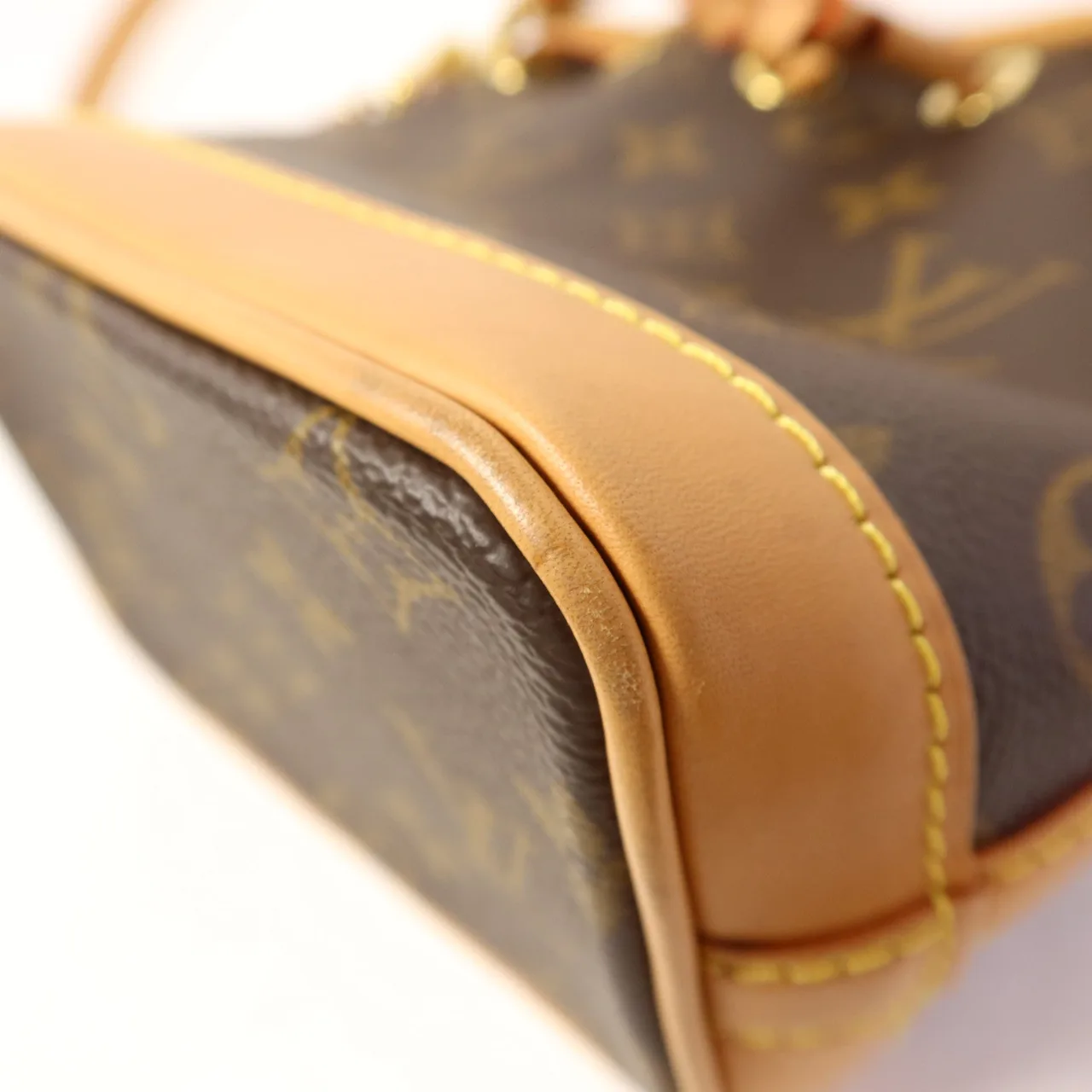 LOUIS VUITTON Nano Noe M81266 兩用包 塗層帆布 棕色 / Brown 塗層帆布 中古品A - 縮圖 13