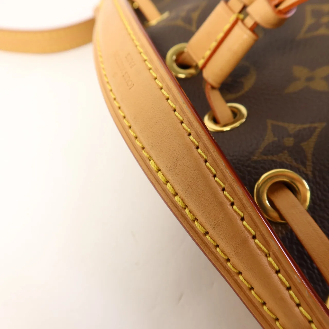 LOUIS VUITTON Nano Noe M81266 兩用包 塗層帆布 棕色 / Brown 塗層帆布 中古品A - 縮圖 14