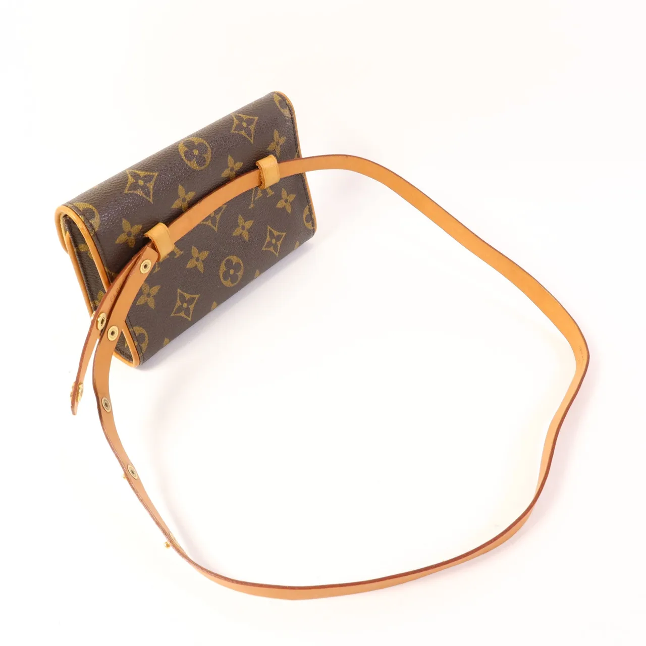 LOUIS VUITTON Pochette Florentine M51855 腰包 塗層帆布 棕色 / Brown 塗層帆布 中古品B - 縮圖 5