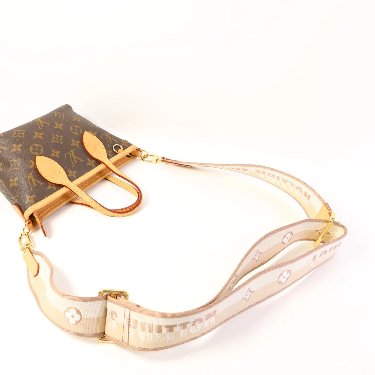 LOUIS VUITTON Neverfull M46705 兩用包 塗層帆布 棕色 / Brown 塗層帆布 中古品B - 縮圖 6