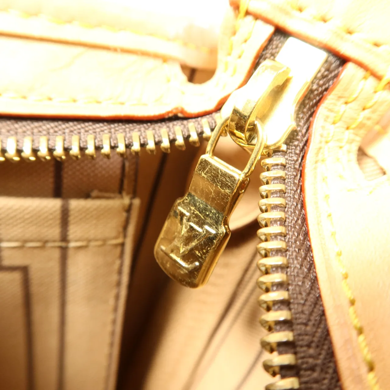 LOUIS VUITTON Neverfull M46705 兩用包 塗層帆布 棕色 / Brown 塗層帆布 中古品B - 縮圖 9