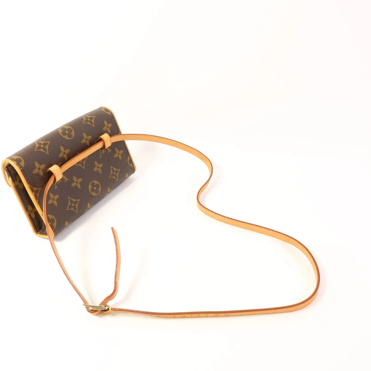 LOUIS VUITTON Pochette Twin M51854 肩背包 塗層帆布 棕色 / Brown 塗層帆布 中古品A - 縮圖 5