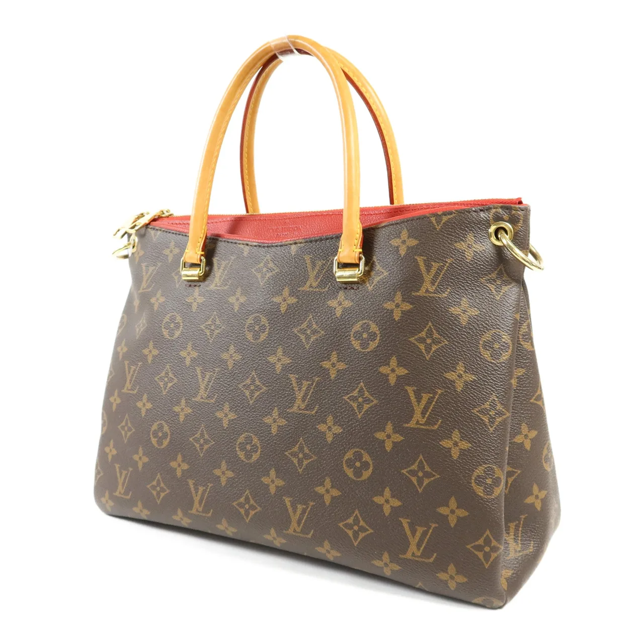 LOUIS VUITTON Pallas M41175 兩用包 塗層帆布 棕色 / Brown 塗層帆布 中古品B - 縮圖 3
