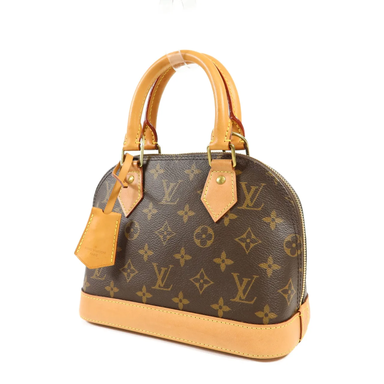 LOUIS VUITTON Alma M53152 兩用包 塗層帆布 棕色 / Brown 塗層帆布 中古品A - 縮圖 3