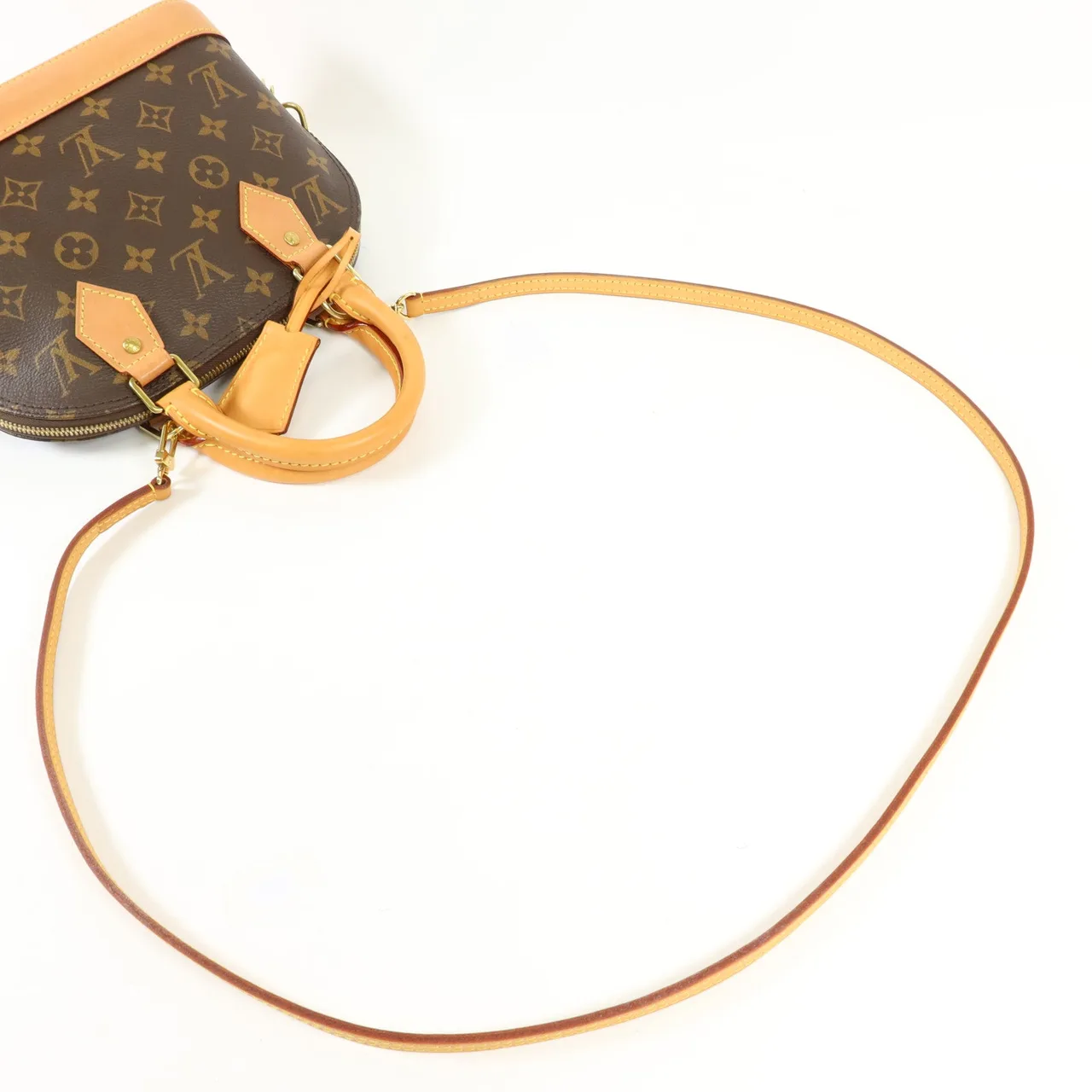 LOUIS VUITTON Alma M53152 兩用包 塗層帆布 棕色 / Brown 塗層帆布 中古品A - 縮圖 5
