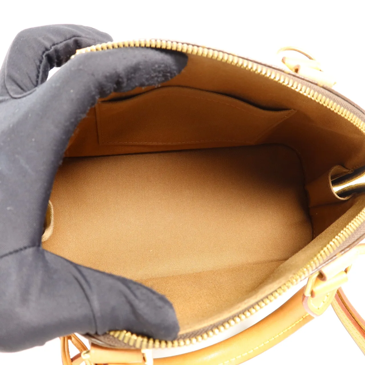 LOUIS VUITTON Alma M53152 兩用包 塗層帆布 棕色 / Brown 塗層帆布 中古品A - 縮圖 6