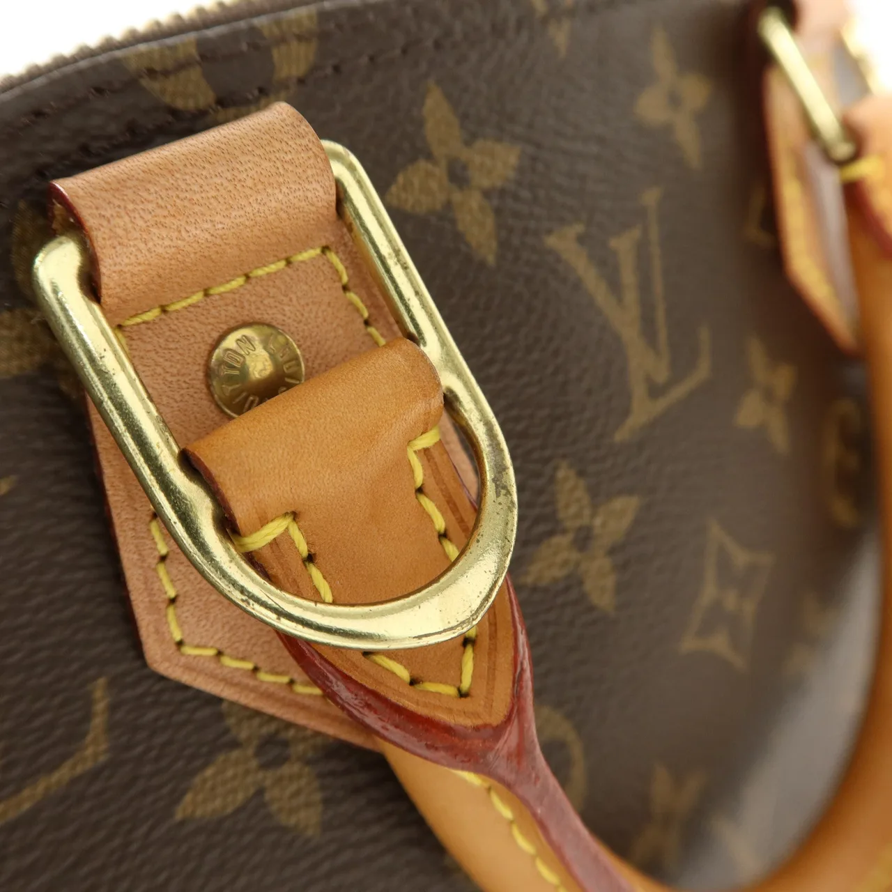 LOUIS VUITTON Alma M53152 兩用包 塗層帆布 棕色 / Brown 塗層帆布 中古品A - 縮圖 9