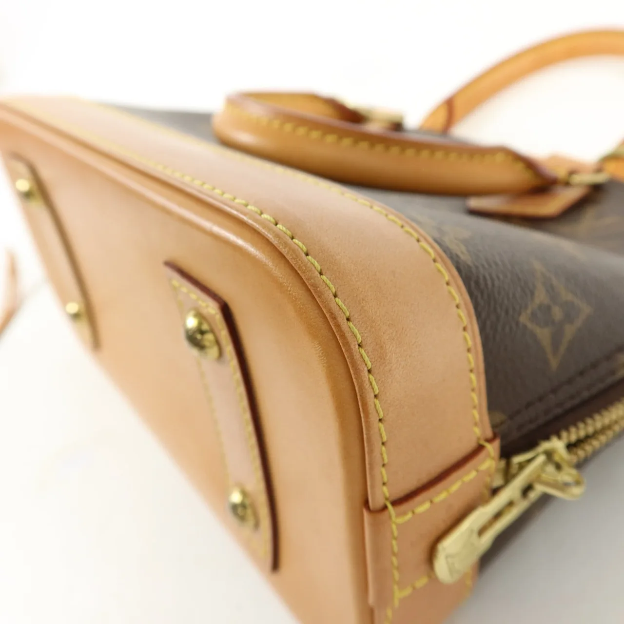 LOUIS VUITTON Alma M53152 兩用包 塗層帆布 棕色 / Brown 塗層帆布 中古品A - 縮圖 14