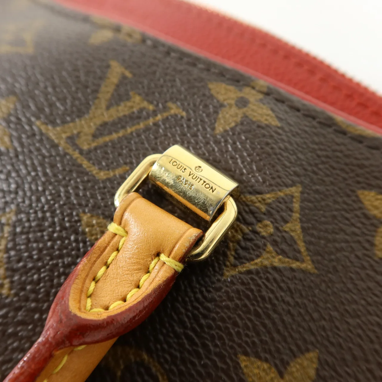 LOUIS VUITTON Pallas M41175 兩用包 塗層帆布 棕色 / Brown/Red 塗層帆布 中古品A - 縮圖 9