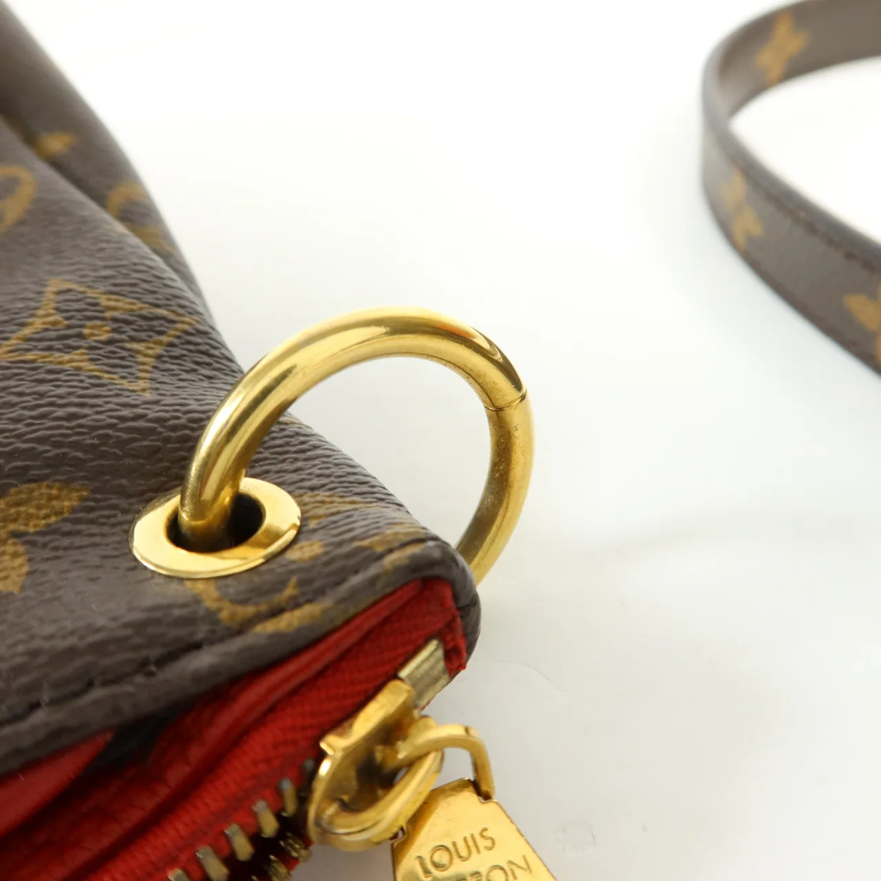 LOUIS VUITTON Pallas M41175 兩用包 塗層帆布 棕色 / Brown/Red 塗層帆布 中古品A - 縮圖 12
