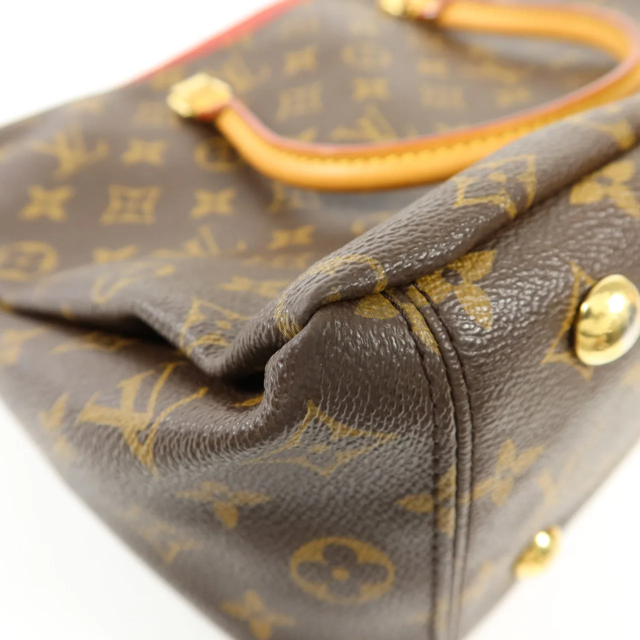 LOUIS VUITTON Pallas M41175 兩用包 塗層帆布 棕色 / Brown/Red 塗層帆布 中古品A - 縮圖 14