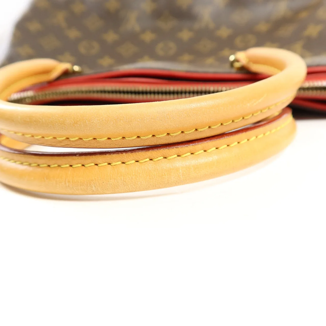 LOUIS VUITTON Pallas M41175 兩用包 塗層帆布 棕色 / Brown/Red 塗層帆布 中古品A - 縮圖 17
