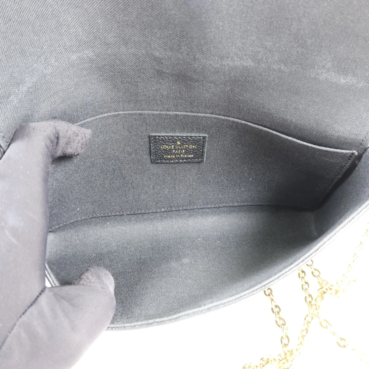 LOUIS VUITTON Felicie M82477 肩背包 牛皮 黑色 / Black 牛皮 中古品A - 縮圖 6