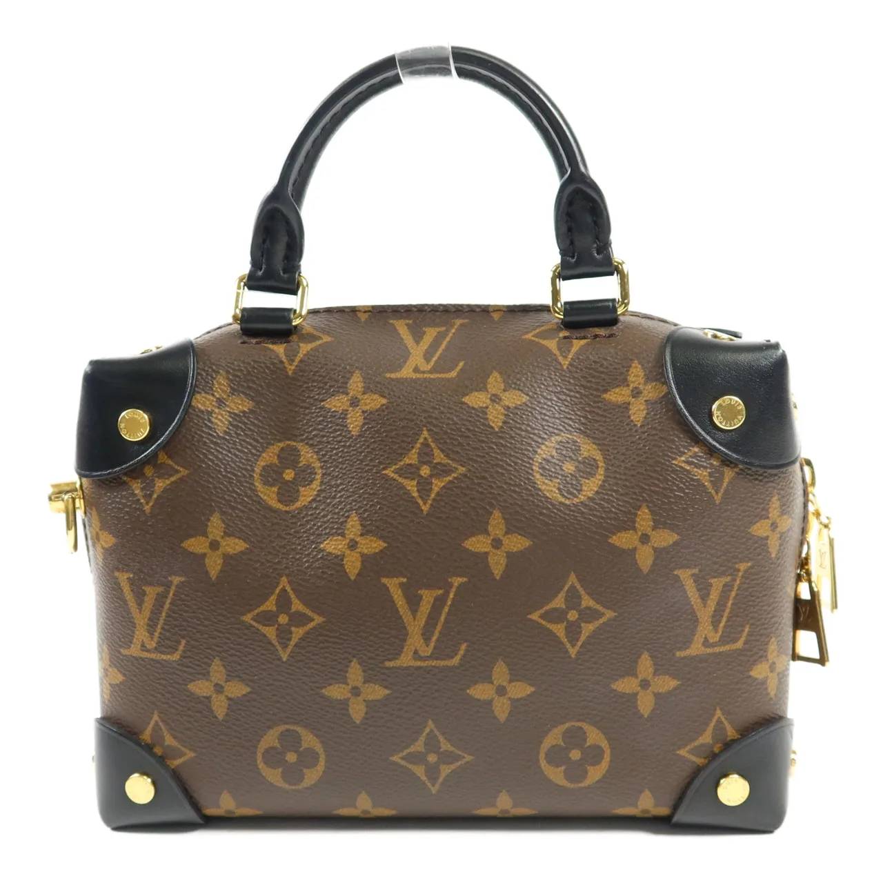 LOUIS VUITTON Petite Malle Souple M45571 兩用包 塗層帆布 棕色 / 黑色 / Brown 塗層帆布 中古品A - 縮圖 2